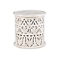 Powell Imrie Side Table, 17"H x 17"W x 17"D, White 1 thumbnail image