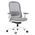 WorkPro® Uomo Ergonomic Mesh/Fabric Mid-Back Office Chair, White/Gray, BIFMA Compliant 1 thumbnail image