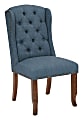 Ave Six Jessica Tufted Wing Chair, Navy/Coffee