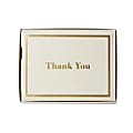 Sincerely A Collection by C.R. Gibson® Top-Fold Thank You Notes, 3 3/4" x 5", Ivory, Pack Of 10