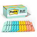 Post-it® Notes, 1 3/8 in x 1 7/8 in, 24 Pads, 100 Sheets/Pad, Clean Removal, Back to School Supplies for Students, Sticky Notes for Textbooks, Notebooks, Walls and Vertical Surfaces, Beachside Café Collection 1 thumbnail image