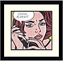 Amanti Art Ohhh...Alright..., 1964 Framed Art Print By Roy Lichtenstein, 14"H x 14 1/2"W, Black 1 thumbnail image