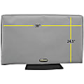 Solaire Protective Cover - Supports Flat Panel Display - Rain Resistant, Dust Resistant, Sunlight Resistant, Durable, Mildew Resistant, Scratch Resistant, Remote Control Pocket, Zippered - Fabric - Neutral Gray