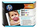 HP 564 Cyan, Magenta, Yellow Ink Cartridges With Photo Paper And Envelopes, Pack Of 3, J2X80AN 1 thumbnail image