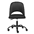 Eurostyle Alby Velvet Office Chair, Black