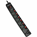Eaton Tripp Lite Series ECO-Surge 7-Outlet Surge Protector, 6 ft. Cord, 1080 Joules, 6 Individually Controlled Outlets, Black Housing - TLP76MSGB 1 thumbnail image