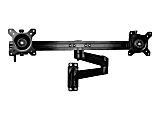 StarTech.com Wall Mount Dual Monitor Arm - Articulating Ergonomic VESA Wall Mount for 2x 24" Screens - Synchronized Adjustable Crossbar - VESA 75x75/100x100mm dual computer monitor wall mount for 2 displays up to 24in and 11lb