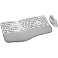 Kensington Pro Fit Ergo Wireless Keyboard and Mouse-Gray - USB Wireless Bluetooth/RF 4.0 Keyboard - Gray - USB Wireless Bluetooth/RF Mouse - 5 Button - Gray - Compatible with PC, Mac - Retail