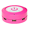 ChargeHub X3 3-Port USB Charger, Pink, CRGRD-X3-005