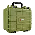 eylar Polypropylene SA00001 Standard Waterproof And Shockproof Gear Hard Case With Foam Insert, 6”H x 11-5/8”W x 13-3/8”D, Green