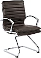 Office Star™ SPX23595C Faux Leather Mid-Back Guest Chair, Espresso 1 thumbnail image