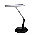 LighTunes Adjustable Piano Bluetooth® Speaker Table Lamp, 18 7/8"H, Chrome Shade/Black Base