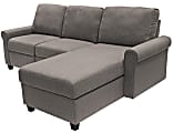 Serta® Copenhagen Reclining Sectional With Storage Chaise, Right, Gray/Espresso 1 thumbnail image