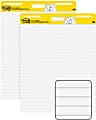 Post-it Super Sticky Lined Easel Pads, 25" x 30", 30 Sheets per Pad, White, Pack of 2 Pads