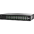 Cisco Compact 24 Port Gigabit Switch With 2 Combo Mini-GBIC Ports, SG102-24