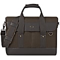 Solo Executive Carrying Case (Briefcase) for 15.6" Notebook - Black, Gray - Damage Resistant - Vinyl, Cotton - Shoulder Strap, Handle - 12" Height x 16" Width x 3" Depth - 1 Pack