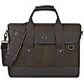 Solo Executive Carrying Case (Briefcase) for 15.6" Notebook - Black, Gray - Damage Resistant - Vinyl, Cotton - Shoulder Strap, Handle - 12" Height x 16" Width x 3" Depth - 1 Pack 1 thumbnail image