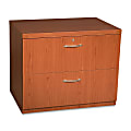 Mayline® Aberdeen 36"W x 15"D Lateral 2-Drawer File Cabinet, Cherry 1 thumbnail image