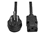 Eaton Tripp Lite Series Computer Power Cord, Right-Angle NEMA 5-15P to C13 - Heavy-Duty, 15A, 125V, 14 AWG, 12 ft. (3.66 m), Black - P00701215D 1 thumbnail image