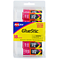 Avery® Permanent Glue Stick, White, 0.26 oz., Pack Of 18 Glue Sticks