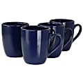 Simply Essential 4-Piece Stoneware Coffee Mug Set, 14.4 Oz, Navy Blue 1 thumbnail image