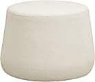 Lifestyle Solutions Brant Fabric Ottoman, 17”H x 24”W x 24”D, Ivory