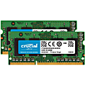 Crucial 16GB (2 x 8 GB) DDR3L SDRAM Memory Kit - For Desktop PC - 16 GB (2 x 8GB) - DDR3L-1866/PC3-14900 DDR3L SDRAM - 1866 MHz - CL13 - 1.35 V - Non-ECC - Unbuffered - 204-pin - SoDIMM - Lifetime Warranty