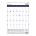 2024 Blueline® DuraGlobe Monthly Wall Calendar, 17" x 12", January To December 2024 , C171203