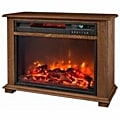 Lifesmart MDFP2090US Radiative Heater - Infrared/Quartz - Electric - 1000 W to 1500 W - 3 x Heat Settings - Timer - 1500 W - 120 V AC - Remote Control - Room, Living Room, Office, Home, Bedroom, Indoor - Portable - Dark Walnut