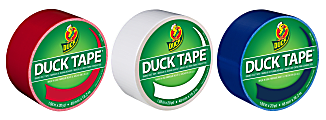 Duck Brand Color Duct Tape Rolls, 1-15/16" x 60 Yd, USA Colors, Pack Of 3 Rolls