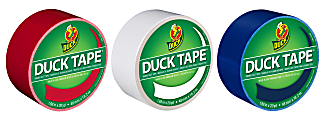 Duck Brand Color Duct Tape Rolls, 1-15/16" x 60 Yd, USA Colors, Pack Of 3 Rolls 1 thumbnail image