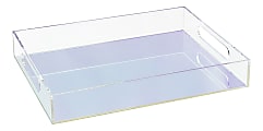 Realspace® Opaline Acrylic Document Tray, 2-3/16"H x 11"W x 14"D, Clear/Iridescent 1 thumbnail image
