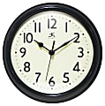 Infinity Instruments Nostalgic Wall Clock, 9-1/2"H x 9-1/2"W x 2-3/4"D, Black