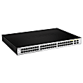 D-Link DGS-1210-52 Websmart Gigabit Switch with 48 1000Base-T and 4 SFP Ports - 48 Ports - Manageable - Gigabit Ethernet - 10/100/1000Base-T, 1000Base-X - 2 Layer Supported - 4 SFP Slots - Twisted Pair, Optical Fiber - 1U High