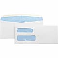 Business Source No. 10 Double-Window Invoice Envelopes - Double Window - #10 - 9 1/2" Width x 4 1/8" Length - 24 lb - Gummed - White - Wove - 500 / Box