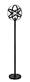 Kenroy Home Global Floor Lamp, 58"H, Black Shade/Base