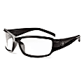 Ergodyne Skullerz® Safety Glasses, Thor, Anti-Fog, Black Frame, Clear Lens