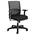 HON® Convergence Task Chair, With Height-Adjustable Arms, Black