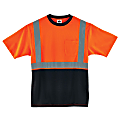 Ergodyne GloWear 8289BK Type-R Class 2 T-Shirt, X-Large, Black/Orange