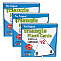 Learning Advantage The Original Triangle Flash Cards, Addition & Subtraction, 20 Per Set, Pack Of 3 Sets 1 thumbnail image