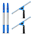 Gritt Commercial Swivel Window Squeegee And Pole Window Washing Kit, 14" Squeegee/20" Pole, Multicolor, Pack Of 2 Kits 1 thumbnail image