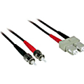C2G SC-ST 62.5/125 OM1 Duplex Multimode Fiber Optic Cable (Plenum-Rated) - Patch cable - ST multi-mode (M) to SC multi-mode (M) - 2 m - fiber optic - duplex - 62.5 / 125 micron - OM1 - molded, plenum - black
