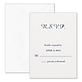 Custom Wedding & Event Response Cards With Envelopes, Splendid Script, 3-1/2" x 4-7/8", Box Of 25 Cards