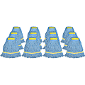 Genuine Joe Synthetic Blend Small Mophead - Rayon, Cotton - Blue - 12 / Carton 1 thumbnail image