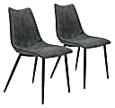 Zuo® Modern Norwich Dining Chairs, Vintage Black, Set Of 2