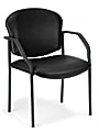 OFM Manor Series Anti-Microbial Anti-Bacterial Reception Chair With Arms, Black