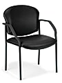 OFM Manor Series Anti-Microbial Anti-Bacterial Reception Chair With Arms, Black 1 thumbnail image