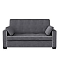 Lifestyle Solutions Serta Andrew Convertible Sofa, Queen Size, 39-3/5”H x 72-3/5”W x 37-3/5”D, Charcoal