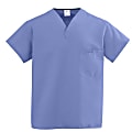 Medline ComfortEase™ Unisex 1-Pocket Reversible Scrub Top, 4X, Ceil Blue 1 thumbnail image