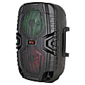 QFX Dual 6.5-In. 18-Watt True Wireless Stereo Bluetooth Rechargeable Speaker with Wired Microphone & Stand, Black, PBX-264SM 1 thumbnail image